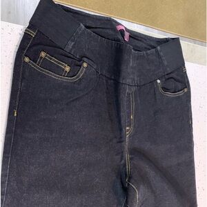 Boot Cut Flared Leg Dark Blue Stretch Jeans (Woman Within Brand) SZ. 14W